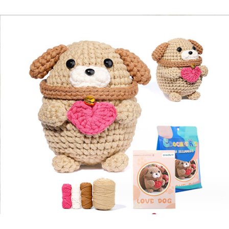 (Love Puppies) Nybörjarset för virkning. Virkningsset för barn och vuxna