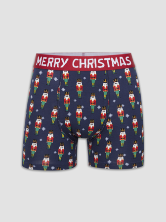 MATCH - Jolly juleboxer - Redford - Herre - Pysjamas & Undertøy - Blå - L - 65% viskose, 30% bomull, 5% elastan
