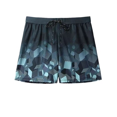 【JIA】Badbyxor Herr Lös Snabbtorkande Herr Baddräkt Kostym Strandbyxor Svart 1