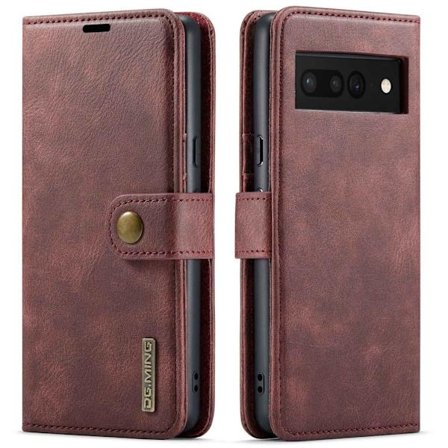 DG.MING 2-in-1 Magnet Wallet Google Pixel 7 Pro Red
