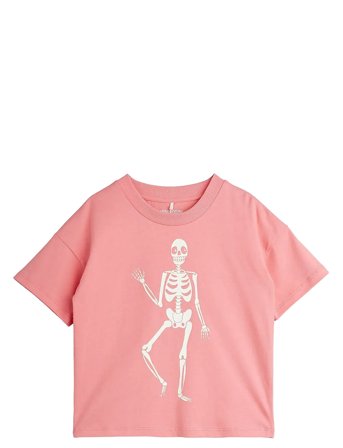 Mini Rodini Skeleton Sp Ss Tee - Pink - 80/86