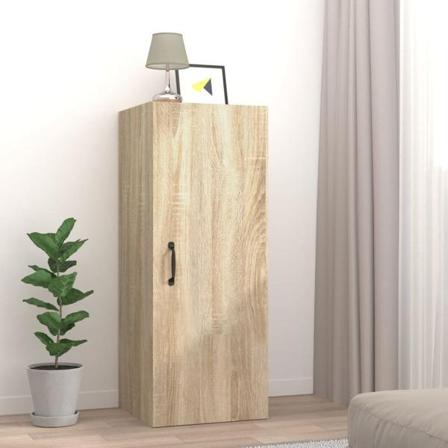 Vidaxl Väggskåp Sonoma-ek 34,5x34x90 Cm Konstruerat Trä Brun