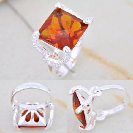 Silver RING BRASILIEN CITRIN