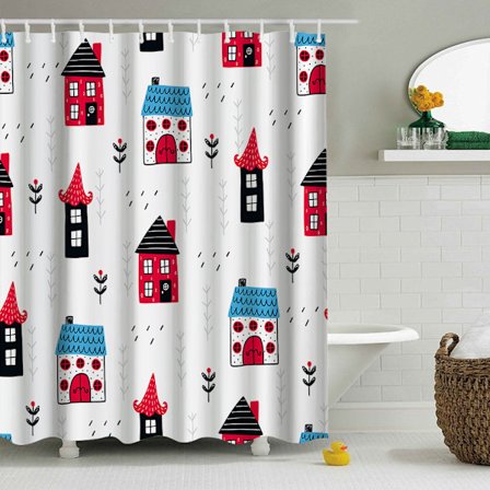 Dusjforheng 180x180(Stil 16) – Maskinvaskbar tykk polyester