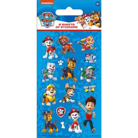 Paw Patrol 6 Små Ark Klistermärken Klistermärke
