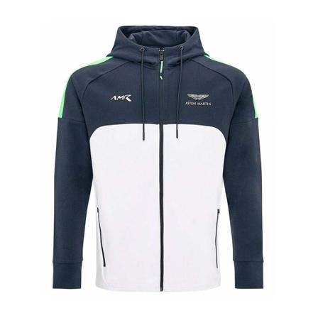 Hackett, Zip Through AMR Racer Hoodie Wit, Heren, Maat:L