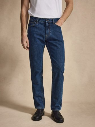 John Henric Men's Blue Tapered Fit Jeans Size 38