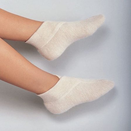 Peters Angora Sokker Natur L, Tøj & Bolig, Ankelsokker, Damesokker