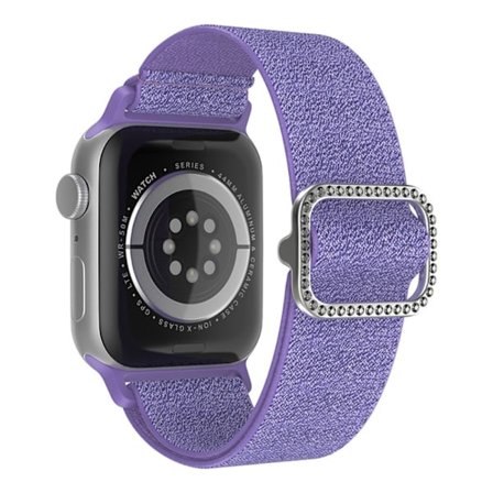 Elastiskt Nylonarmband Apple Watch Ultra 2 49mm Glitter Lila
