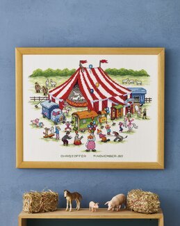 Broderikit Billede Cirkus - Aida - Permin