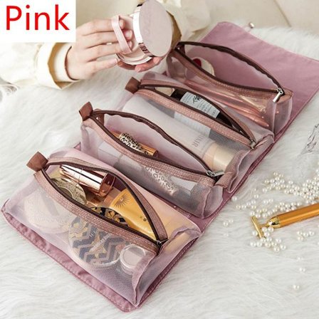 Mordely Vikbar sminkväska Mesh Pouch ROSA