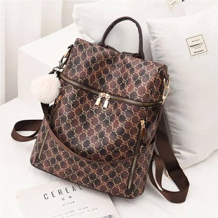 Luksusmærke Design Dame Rejse Rygsække Dame Rygsæk Mode PU Læder Print Mønster Dame Taske~02159