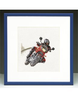 Stickpackung Bild Motorradfahrer