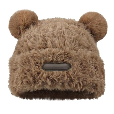 Naisten pörröinen karhun korva -pipo - Lämmin talvinen tekoturkispipo, pehmeä ihoystävällinen eläinkorva-myssy kylmälle säälle