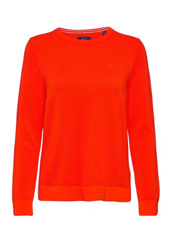 Cotton Pique C-Neck Orange GANT