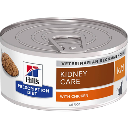 Hill's Prescription Diet Feline - k/d Kidney Care Chicken 156 g x 24 - Katt - Kattefôr & kattemat - Veterinærfôr for katt - ZOO.no