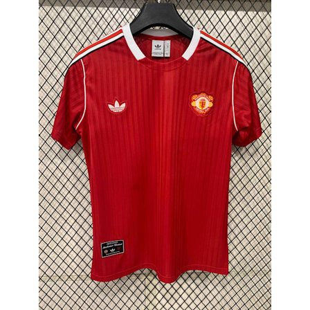 25-26 Manchester United F.C. Vintage Edition Röd Träningsfotbolls T-shirt S-4XL