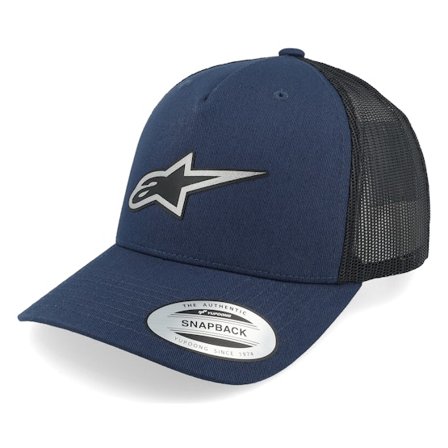 Alpinestars - Blauw trucker Cap - Reflect Ageless Hat Navy/Black Trucker @ Hatstore