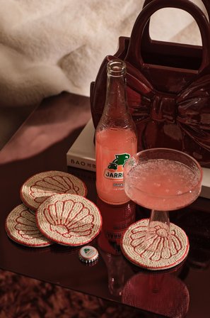 Staycation - Glassunderlag Wonderful 2-pakning - Rosa - Bar- & drinktilbehør - Fra Homeroom