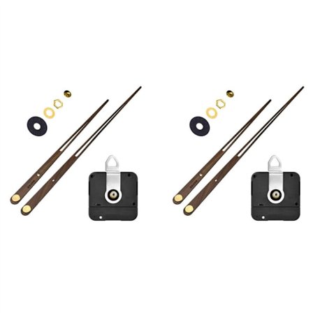 2X Suuri vääntömomentti kellokoneisto Mekanismi Suuri seinäkvartsikello Pitkät kädet Pähkinäpuu DIY Korjausosat Vaihto 23mm