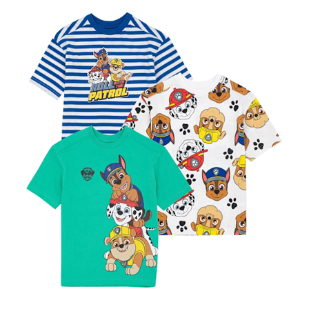 Paw Patrol Barn T-shirt (3-pack) 5-6 år Flerfärgad