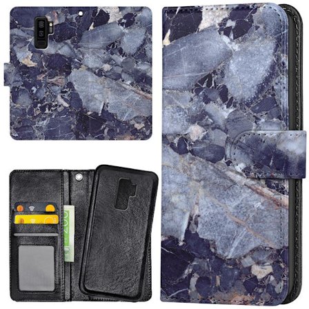 Samsung Galaxy S9 Plus - Plånboksfodral/Skal Marmor