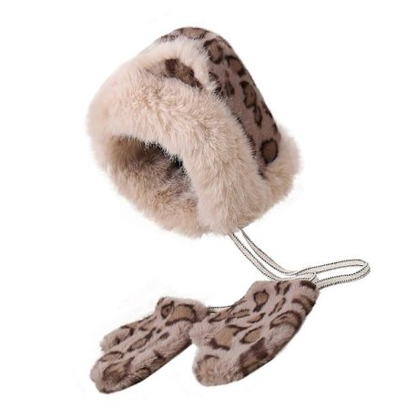 Trendy Leopard Fleece Hue Versatile Børnehat Vinter Varm Plys Hat til Hverdagsbrug og Udendørs kaffe