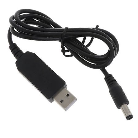 USB til DC 2.1 5.5 Konverterkabel USB 5V til DC 9V Step-up Adapter Konnektor 1M