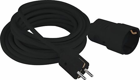 SKJØTEKABEL 3M SVART MED JORD