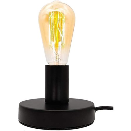 Industriell bordlampefot E26/E27 Keramisk sokkelholder, Vintage liten skrivebordslampe med plugg i ledning Av/på-bryter Edison-lampe for hjembelysning