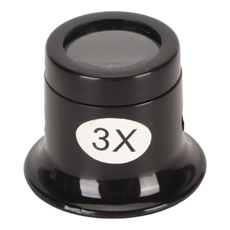 Juvelerøje Lupe 3X Forstørrelse Robust Plastik Kompakt Bærbar Lupe Forstørrelsesglas til Smykke Urmager Antik