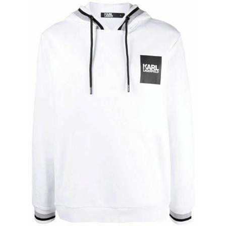 Karl Lagerfeld Sweat Hoody Hvid, Herre Hættetrøjer