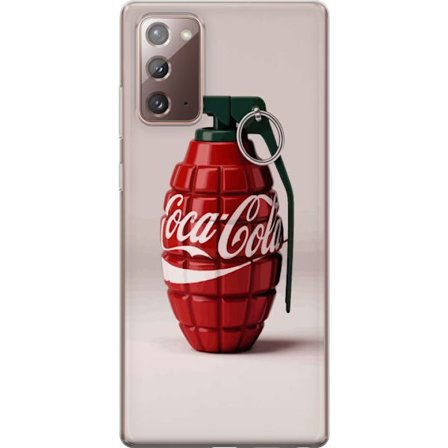 Kompatibelt Mobildeksel til Samsung Samsung Galaxy Note20 Kunstnerisk illustrasjon av Coca Cola granateple i rødt og grønt, pop art inspirert motiv