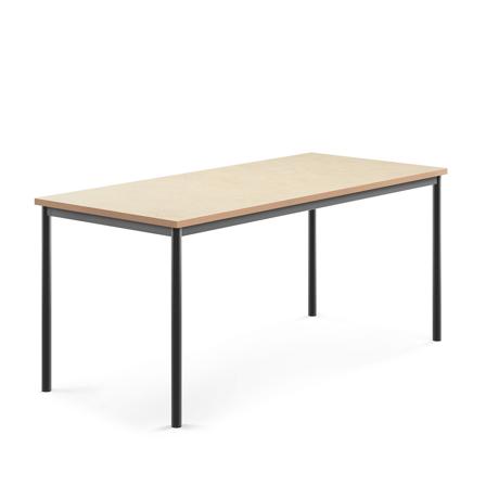 Tisch SONITUS, 1800x800x760 mm, Linoleum beige, anthrazit