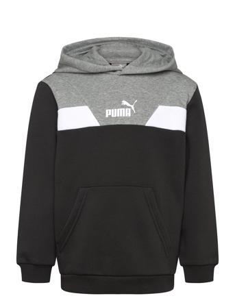 Puma Power Colorblock Hoodie Fl B Tops Sweat-shirts & Hoodies Hoodies Black PUMA