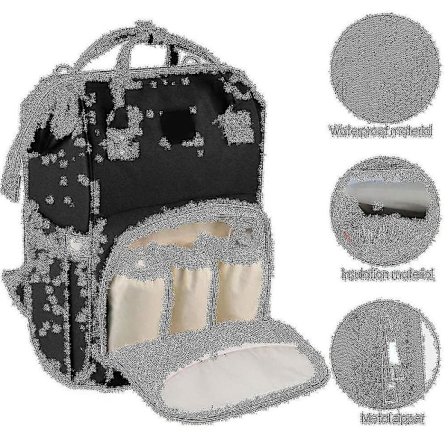 Pusletaske Rygsæk - Multifunktionel Rejserygsæk Stor Barselstaske Pusletaske Baby Tasker Med Barnevognsremme, Vandtæt Og Stilfuld