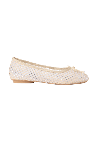 RIKIKI Ballerinaskor i mesh Skor Dam Beige 33