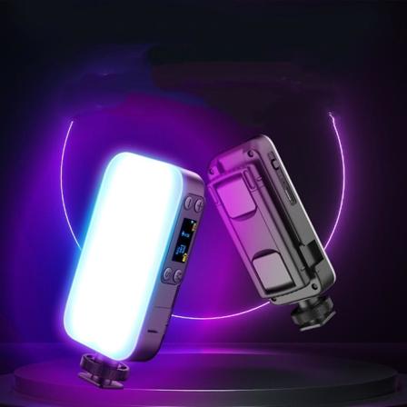 Liten Bärbar Fylllampa Foto Kamera Ljus Uppladdningsbar Tre-färgstemperatur Justerbar Rgb Ljus (FMY)