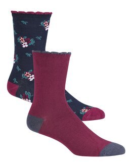 Bambustrumpor 2-pack Vinröd - 40/42 - Åshild