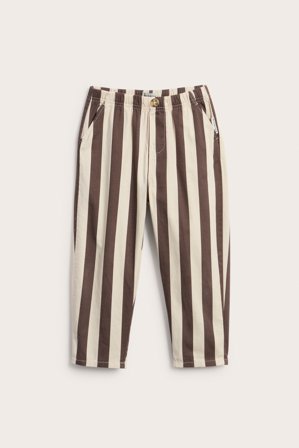 Kappahl | Raidalliset collegehousut Ruskea 128 | Ruskea