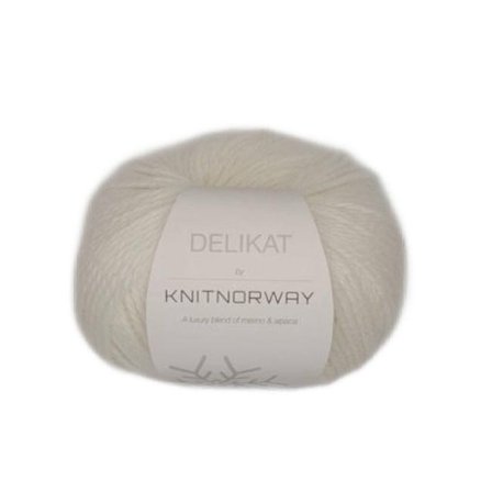Knit Norway Garn Delikat Bleach-White 500, 50g