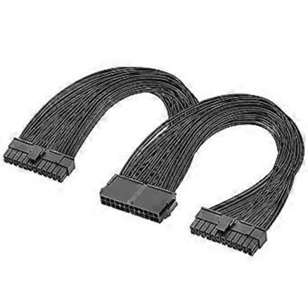 Dual PSU strømforsyning 24-Pin ATX bundkort splitterkabel, 24Pin(20+4) til ATX bundkort Extensi