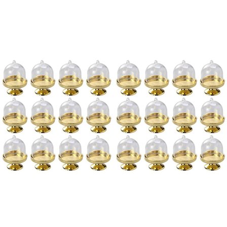 24-delt Mini Kake Stativ Sjokoladekake Godteri Displaybrett Med Lokk For Bursdag Og Bryllup Suppl-yuhao