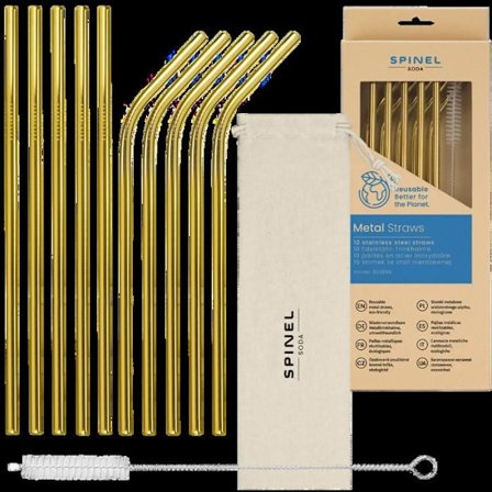 Pailler i metall SpinelSoda x10 Guld