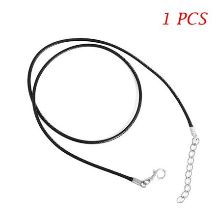 Halskje for menn og kvinner, kordkjede, to-tone, trendy, svart voks tau, gave