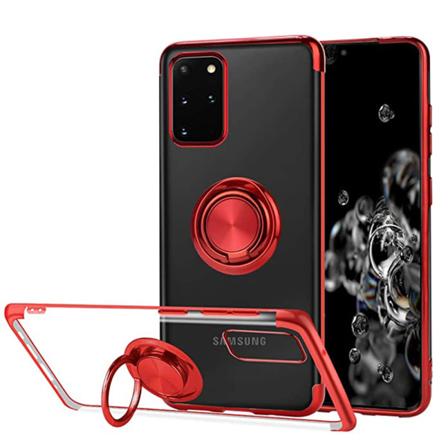 Samsung Galaxy S20 Plus - Effektfullt Silikonskal Ringhållare Röd