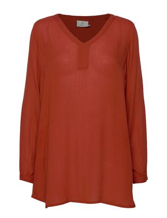 Amber V-Neck Tunic Tunika Oranssi Kaffe