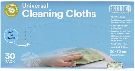 SMARTMICROFIBER Rengjøringskluter grønne universal 30stk