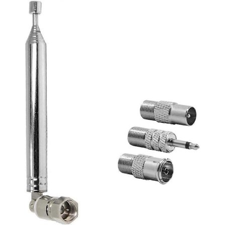 75 Ohm Teleskopisk DAB-radioantenne for HiFi AV-mottaker Minisystem, FM [DB]