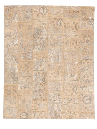 Patchwork Vloerkleed 194X244 Oranje/Beige Wol, Perzië/Iran